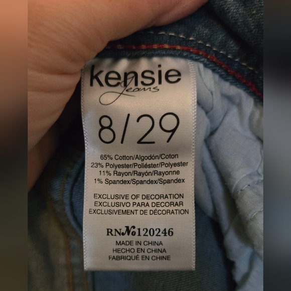 Kensie Straight Leg Jeans Size 8/29 - Picture 6 of 6